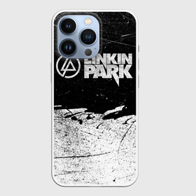 Чехол для iPhone 13 Pro с принтом Линкин Парк Лого Рок ЧБ | Linkin Park Rock в Курске,  |  | album | bennington | chester | green | grunge | linkin park | mike | music | rock | shinoda | style | альбом | беннингтон | гитара | гранж | линкин парк | логотип | музыка | надпись | певец | полосы | потертости | рок | честер | шинода