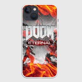 Чехол для iPhone 13 с принтом DOOM ETERNAL | ДУМ ПАЛАЧ РОКА В ОГНЕ в Курске,  |  | demons | devil | doom | doom eternal | doom guy | doom slayer | hell | iddqd | mark of the doom slayer | slayer | ад | гарнило | демоны | дум | палач | палач рока