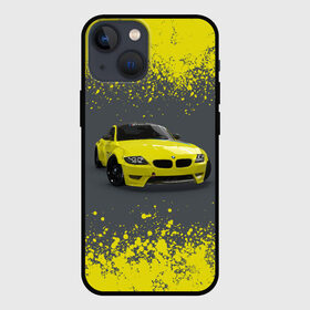 Чехол для iPhone 13 mini с принтом БМВ | ЖЕЛТЫЙ ПЕРФОРМАНС в Курске,  |  | auto | auto sport | autosport | bmw | bmw performance | m | mka | performance | авто спорт | автомобиль | автоспорт | ам | бмв | бэха | желтый | желтый перформанс | машина | мка