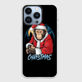 Чехол для iPhone 13 Pro с принтом CHRISTMAS (обезьяна) в Курске,  |  | chimpanzee | christmas | gorilla | merry christmas | monkey | santa claus | бигфут | гамадрил | гиббон | год обе | горилла | дед мороз | ёлка | животное | зверь | мартышка | новый год | обезьяна | орангутан | подарок | праздник