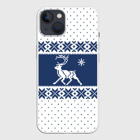 Чехол для iPhone 13 с принтом Северный Олень (звезда) в Курске,  |  | merry christmas | алатырь | бабушкин свитер | ёлка | животное | зверь | лось | новый год | обережная вышивка | олень | орнамент | охота | подарок | рогач | рождество | свитер | свитер с оленями
