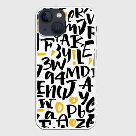 Чехол для iPhone 13 mini с принтом Буквенный бум в Курске,  |  | алфавит | арт | буквы | иллюстрация | текст
