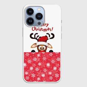 Чехол для iPhone 13 Pro с принтом Оленёнок (Merry Christmas) в Курске,  |  | merry christmas | santa claus | дед мороз | ёлка | зверь | зима | лось | мороз | новогодние олени | новый год | оленёнок бэмби | оленёнок рудольф | олень | подарок | празд | рождество | с новым годом | сантаклаус