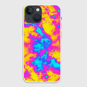 Чехол для iPhone 13 mini с принтом Яркая абстракция космических красок в Курске,  |  | abstract | gradient | neon | paint | абстракция | брызги красок | градиент | кислота | кислотные цвета | кислотный стиль | кляксы | космические краски | краски | красочный | молодежные | неоновые | орнамент