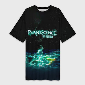 Платье-футболка 3D с принтом Evanescence lost in paradise в Курске,  |  | evanescence | альтернативный | готик | группа | джен маджура | евенсис | исчезновение | метал | ню | рок | тим маккорд | трой маклоухорн | уилл хант | хард | эванесенс | эми ли