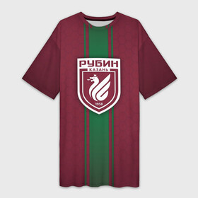 Платье-футболка 3D с принтом ФК Рубин Казань в Курске,  |  | background | emblem | football | football club | kazan | ruby | sport | texture | казань | рпл | рубин | спорт | текстура | фон | футбол | футбольный клуб | эмблема