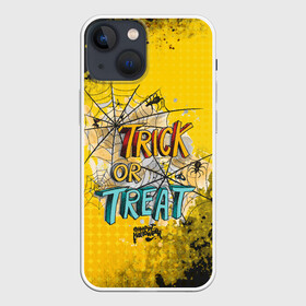 Чехол для iPhone 13 mini с принтом Trick or treat в Курске,  |  | halloween | арт | графика | лого | мистика | надпись | праздник | тыква | ужасы | хэллоуин