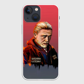 Чехол для iPhone 13 mini с принтом Джекс в Курске,  |  | biker | bikers | son of anarchy | байкер | байкеры | сериал | сериалы | сыны анархии