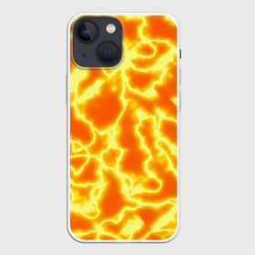 Чехол для iPhone 13 mini с принтом Огненная вспышка в Курске,  |  | abstract | fire | flame | flash | gradient | lightning | neon | orange | абстракция | в огне | взрыв | вспышка | горящий | градиент | лава | молния | неоновый | огненные молнии | огонь | оранжевый принт | переливы | пламя | пожар