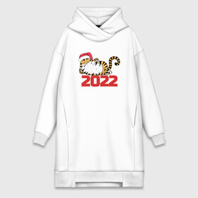 Платье-худи хлопок с принтом Романтичный тигр 2022 в Курске,  |  | 2022 | год тигра | новый год | новый год 2022 | символ года | тигр | тигренок | тигрица | тигры