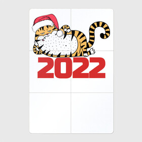 Магнитный плакат 2Х3 с принтом Романтичный тигр 2022 в Курске, Полимерный материал с магнитным слоем | 6 деталей размером 9*9 см | 2022 | год тигра | новый год | новый год 2022 | символ года | тигр | тигренок | тигрица | тигры