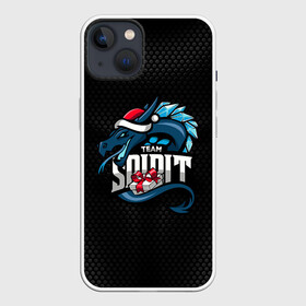 Чехол для iPhone 13 с принтом New Year Logo | Team Spirit в Курске,  |  | Тематика изображения на принте: cs go | cyber | cybersport | dota 2 | dragon | logo | russia | spirit | spirited | team spirit | ts | дракон | кибер | киберспорт | киберспортсмен | кс го | лого | логотип | россия | спирит | спиритед | тим спирит | тс