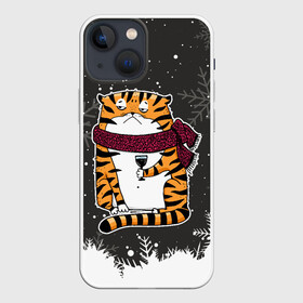 Чехол для iPhone 13 mini с принтом Тигр с бокалом вина в Курске,  |  | 2022 | год тигра | новый год | новый год 2022 | символ года | тигр | тигренок | тигрица | тигры