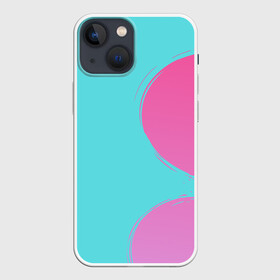 Чехол для iPhone 13 mini с принтом Розово голубой градиент в Курске,  |  | gradient | абстракция | геометрия | градиент | круги