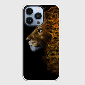 Чехол для iPhone 13 Pro с принтом ПЛАМЕННЫЙ ЛЕВ в Курске,  |  | fire | flame | king | lion | вожак | голова | животные | звери | кошки | лев | огонь | пламя | царь