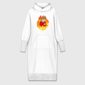 Платье удлиненное хлопок с принтом Tord EDDSWORLD в Курске,  |  | дьявол | зло | огонь | персонаж | пламя