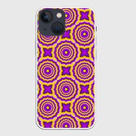 Чехол для iPhone 13 mini с принтом желтые и пурпурные цветы в Курске,  |  | аум | будда | воображение | галлюцинация | глюки | зазеркалье | игра ума | иллюзии | индиго | лотос | майя | мантра | медитация | мираж | нирвана | обман зрения | ом | оптические иллюзии | просветление