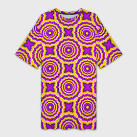 Платье-футболка 3D с принтом желтые и пурпурные цветы в Курске,  |  | аум | будда | воображение | галлюцинация | глюки | зазеркалье | игра ума | иллюзии | индиго | лотос | майя | мантра | медитация | мираж | нирвана | обман зрения | ом | оптические иллюзии | просветление