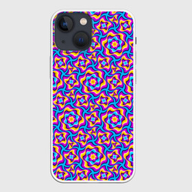 Чехол для iPhone 13 mini с принтом Красочный фон с цветами в Курске,  |  | абстракция | аум | галлюцинация | зазеркалье | игра ума | иллюзии | индиго | майя | мантра | медитация | мираж | неон | нирвана | обман зрения | ом | оптические иллюзии | просветление | психоделика