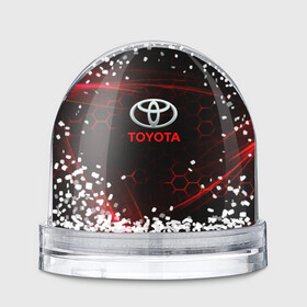 Игрушка Снежный шар с принтом [Toyota] Неоновые соты в Курске, Пластик | Изображение внутри шара печатается на глянцевой фотобумаге с двух сторон | auto | sport | toyota | авто | автомобиль | бренд | спорт | тойота