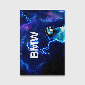 Обложка для паспорта матовая кожа с принтом [BMW] Синяя молния в Курске, натуральная матовая кожа | размер 19,3 х 13,7 см; прозрачные пластиковые крепления | bmw | bmw performance | m | motorsport | performance | бмв | моторспорт