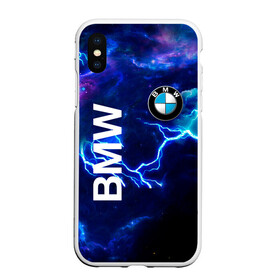 Чехол для iPhone XS Max матовый с принтом [BMW] Синяя молния в Курске, Силикон | Область печати: задняя сторона чехла, без боковых панелей | bmw | bmw performance | m | motorsport | performance | бмв | моторспорт