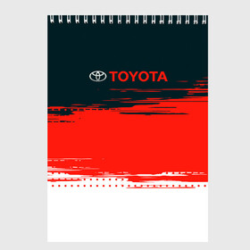 Скетчбук с принтом [Toyota] Texture в Курске, 100% бумага
 | 48 листов, плотность листов — 100 г/м2, плотность картонной обложки — 250 г/м2. Листы скреплены сверху удобной пружинной спиралью | auto | sport | texture | toyota | авто | автомобиль | бренд | спорт | текстура | тойота