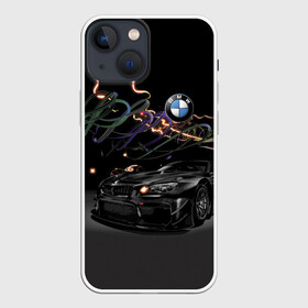 Чехол для iPhone 13 mini с принтом Бэха в ночном городе в Курске,  |  | bmw | car | germany | night | prestige | автомобиль | бмв | бэха | германия | ночь | огни | престиж