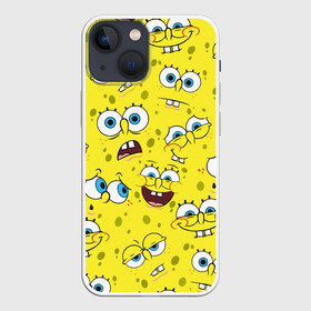 Чехол для iPhone 13 mini с принтом Губка Боб   SpongeBob pattern в Курске,  |  | sponge bob | spongebob | губка боб | квадратные штаны | сквэр пэнтс | спанч боб