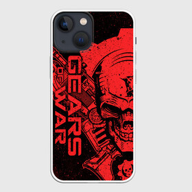 Чехол для iPhone 13 mini с принтом Gears 5   Gears of War в Курске,  |  | gears 5 | gears of war | винтовка лансер | игры | череп | шестерёнка