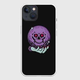 Чехол для iPhone 13 с принтом Gaze Of Death в Курске,  |  | Тематика изображения на принте: ball | death | eyes | face | fiery | fire | gaze | halloween | hand | magic | magical | of | sight | skull | witch | ведьма | взгляд | глаза | для | колдунья | лицо | магический | магия | маникюр | огненный | огонь | предсказаний | рука | хэллоуи