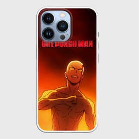 Чехол для iPhone 13 Pro с принтом Сайтама в огне One Punch Man в Курске,  |  | hagemanto | one punch man | one punchman | onepunchman | saitama | sensei | аниме | ван панч мен | ванпанчмен | лысый плащ | манга | сайтама | сильнейший человек | учитель | человек одинудар | человек одного удара