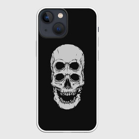 Чехол для iPhone 13 mini с принтом Terrible Skull в Курске,  |  | bone | bones | halloween | horrible | monster | mutant | old | scary | siamese | sinister | skeleton | skull | terrible | twin | близнец | зловещий | кости | кость | монстр | мутант | сиамский | скелет | старый | страшный | ужасный | хэллоуин | череп