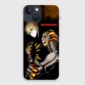 Чехол для iPhone 13 mini с принтом Стальной Генос One Punch Man в Курске,  |  | genos | genoсide | jenosu | one punch man | one punchman | onepunchman | oni saibogu | аниме | ван панч мен | ванпанчмен | генос | кибердемон | кибернетическое тело | манга | сильнейший человек | человек одинудар | человек одного удара