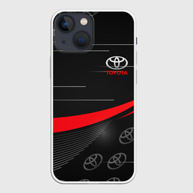 Чехол для iPhone 13 mini с принтом ТОЙОТА   TOYOTA RED LINES в Курске,  |  | auto | sport | toyota | авто | автомобиль | автомобильные | бренд | марка | машины | спорт | тойота