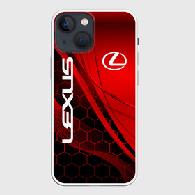 Чехол для iPhone 13 mini с принтом LEXUS RED GEOMETRY | ЛЕКСУС в Курске,  |  | auto | lexus | sport | авто | автомобиль | автомобильные | бренд | лексус | марка | машины | спорт