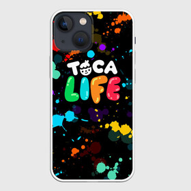 Чехол для iPhone 13 mini с принтом TOCA BOCA RAINBOW PAINTS | ТОКА БОКА РАДУЖНЫЕ КРАСКИ в Курске,  |  | Тематика изображения на принте: colors | digital toys | gamer | games | helicopter taxi | paints | pets | rainbow | toca boca | toca hair salon | toca kitchen | toca life | toca life city | toca life worl | toca tea party | video games | брызги | игры | краски | радуга