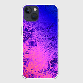 Чехол для iPhone 13 с принтом Абстрактный пурпурно синий в Курске,  |  | Тематика изображения на принте: абстрактный | волны | молодежный | морская пена | мраморный | розовый | синий | современный | фиолетовый
