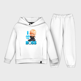 Детский костюм хлопок Oversize с принтом Босс Молокосос   I am the Boss в Курске,  |  | boss baby | i am the boss | босс | босс молокосос | бэби босс | директор | малыш | мультфильмы | начальник | ребёнок | тед | я тут главный