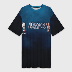 Платье-футболка 3D с принтом Семейка Аддамс Горящий Тур (Уэнздэй Аддамс) в Курске,  |  | addams | family | the addams family 2 | аддамс | горящий тур | семейка | уэнздей