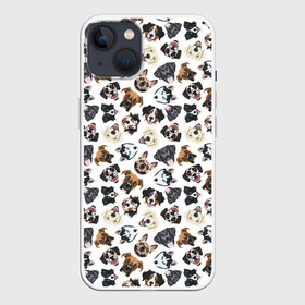Чехол для iPhone 13 с принтом Разные Породы Собак в Курске,  |  | animal | dog | барбос | бобик | год собаки | друг человека | животное | зверь | ищейка | кинолог | кость | лайка | лапы | пес | собака | собачка | хищник | четвероногий | шарик | щенок