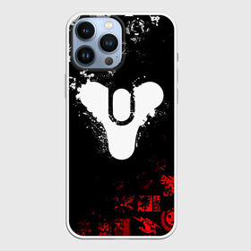 Чехол для iPhone 13 Pro Max с принтом DESTINY 2 RED  WHITE PATTERN LOGO в Курске,  |  | Тематика изображения на принте: bungie | cayde 6 | cyd6 | destiny | destiny 2 | forsaken | gambit | ghost | hunter | light | mara sov | titan | warlock | банги | варлок | габмит | дестини | дестини 2 | зур | кейд | кейд 6 | коро | мара сов | отвергнутые 