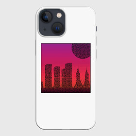 Чехол для iPhone 13 mini с принтом QR Town в Курске,  |  | lockdown | qrкод | город | коронавирус | минимализм