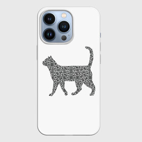 Чехол для iPhone 13 Pro с принтом QR   кот в Курске,  |  | Тематика изображения на принте: lockdown | qrкод | коронавирус | кот | котики | минимализм