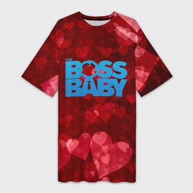 Платье-футболка 3D с принтом The Boss Baby Love в Курске,  |  | boss baby | cartoon | the boss baby | босс молокосос | малой | мелкий | молокосос | мултик | мульт | мультфильм | пёсико