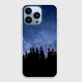 Чехол для iPhone 13 Pro с принтом НОЧНОЙ ЛЕС И ЗВЕЗДЫ в Курске,  |  | dark | forest | night | sky | star | деревья | звезды | космос | лес | небо | ночь | пейзаж | природа | свет