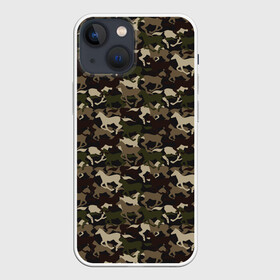 Чехол для iPhone 13 mini с принтом Лошади (камуфляж) в Курске,  |  | animals | camouflage | horse | military camouflage | safari | wild horse | zoo | военный камуфляж | дикая лошадь | дикая природа | жеребец | животные | звери | зоопарк | камуфляж | кляча | кобыла | конь | лошадь | маскировка | милитари