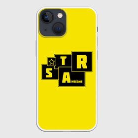 Чехол для iPhone 13 mini с принтом STAR | AWESOME в Курске,  |  | awesome | star | желтый | звезда | радость
