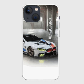 Чехол для iPhone 13 mini с принтом BMW Motorsport Mission 8 в Курске,  |  | bmw | car | germany | motorsport | power | prestige | автомобиль | автоспорт | бмв | германия | мощь | престиж