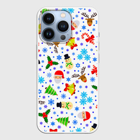 Чехол для iPhone 13 Pro с принтом Новогодний   Рождественский узор в Курске,  |  | christmas | deer | happy new year | merry christmas | new year | snowflakes | snowman | winter | дед мороз | елка | зима | зимний орнамент | зимний узор | колпак новогодний | новогодние олени | новогодний узор | новый год | олени